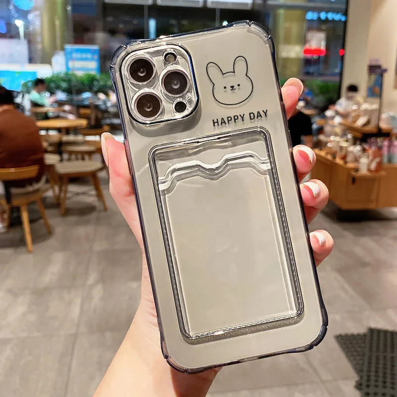 Card Holder Wallet Soft Silicone Phone Case