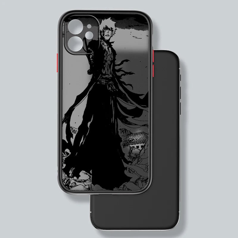 Japanese BLEACH Anime Phone Case – Frosted Translucent Cover