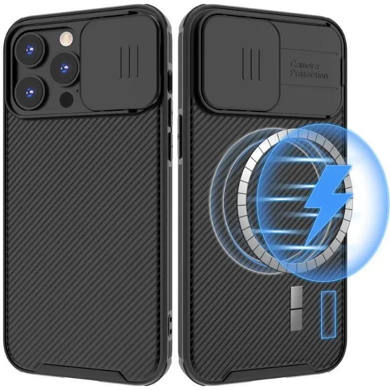 Vision Guard | Magnetic Case with Push‑Window Lens iphone 11–17 Pro/Max/Air