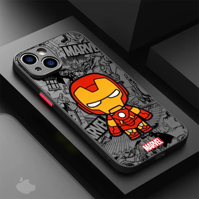 Cartoon Marvel Groot & Spider-Man Phone Case – Shockproof Armor Cover