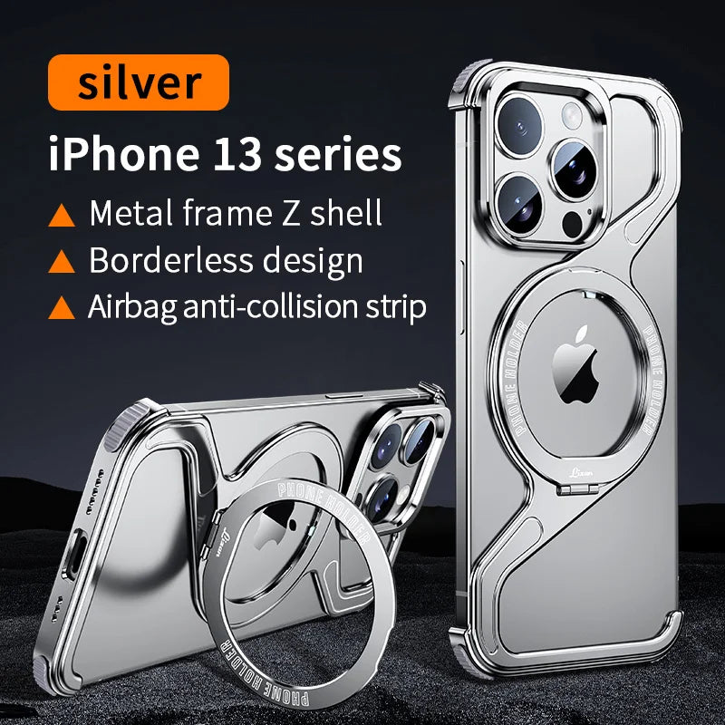 Magnetic Metal Snap-On Phone Case