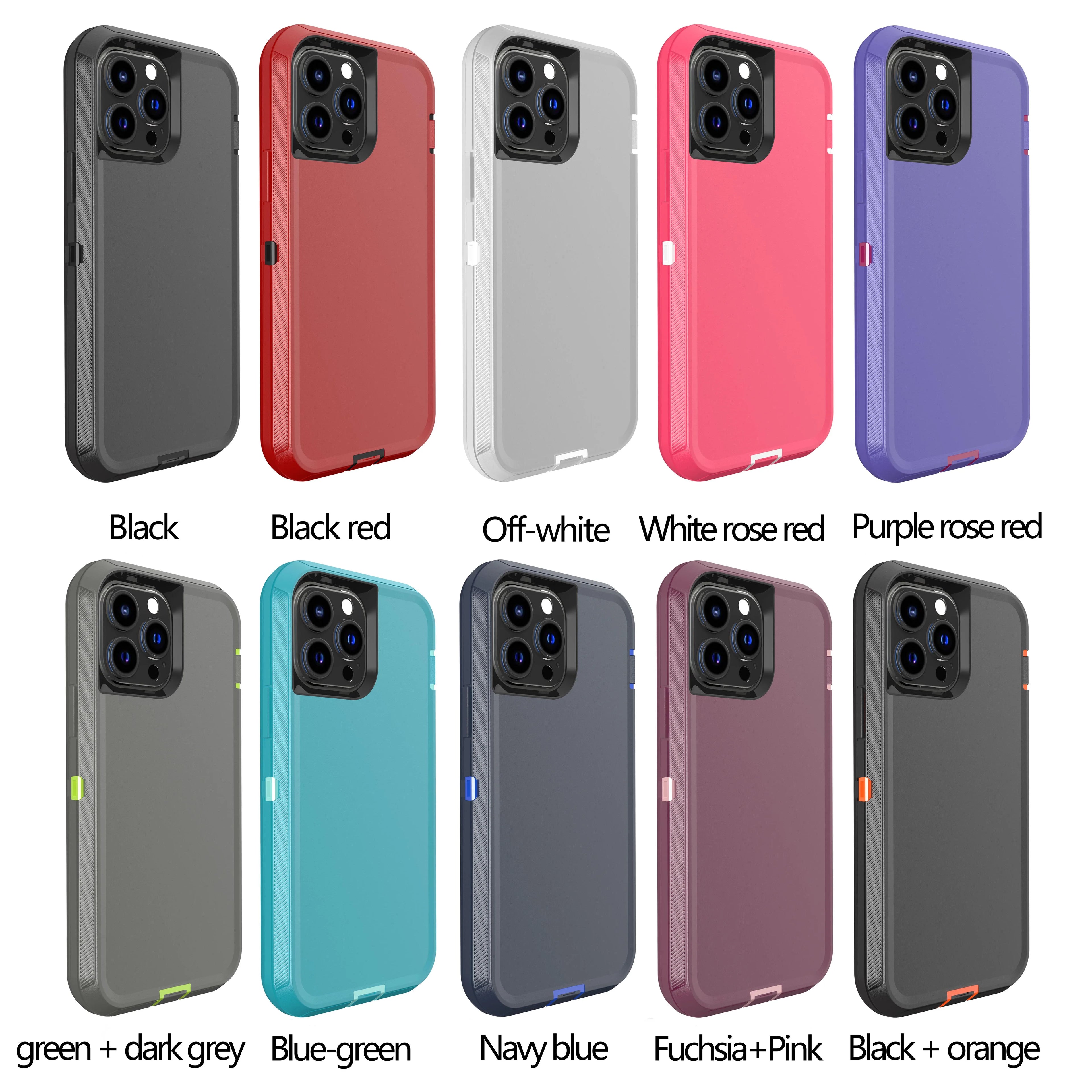 3-in-1 Heavy Duty Armor Phone Case – Shockproof & Dustproof Cover