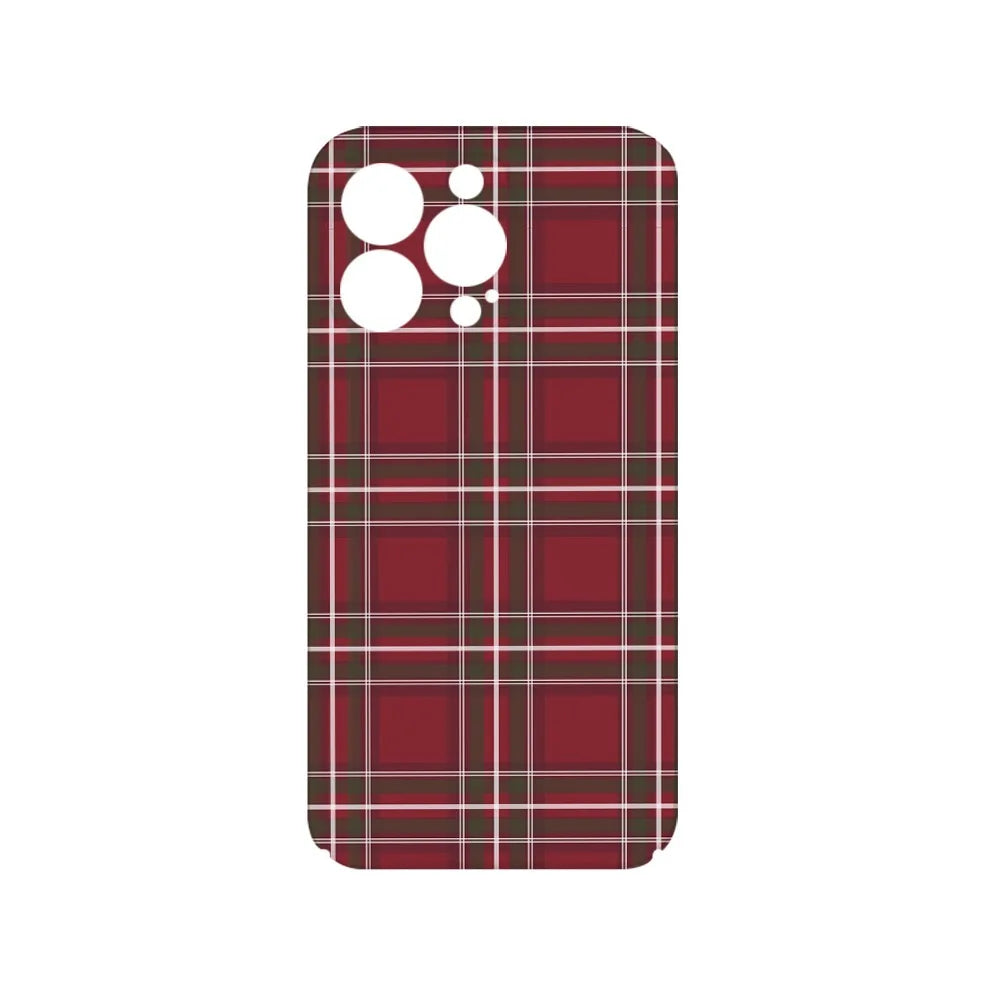 Ins Red British Style Phone Case – Acrylic & TPU Two-in-One Magnetic Cover