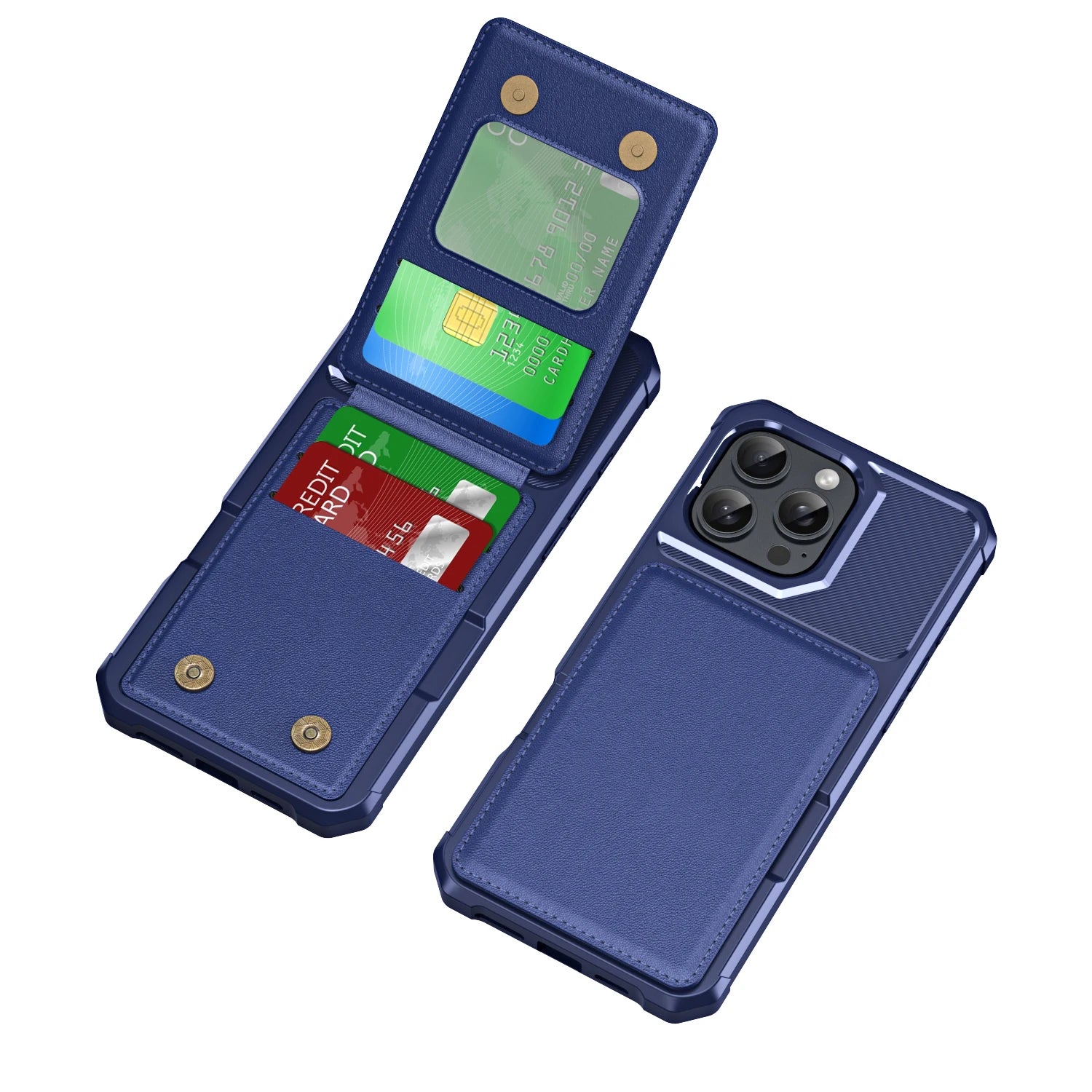 Flip Wallet Card Slot Phone Case – PU Leather & Soft TPU Cover with Stand.