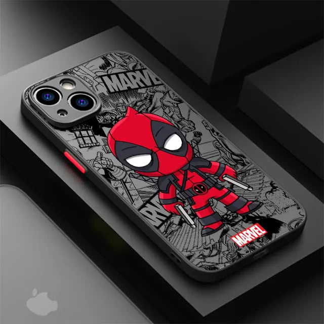 Cartoon Marvel Groot & Spider-Man Phone Case – Shockproof Armor Cover