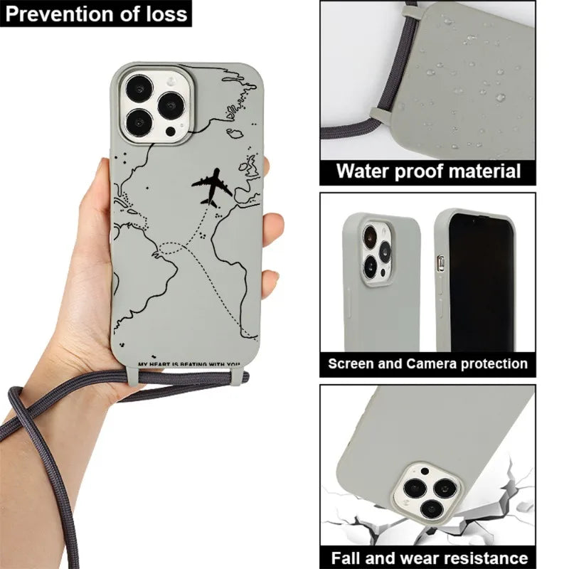 Air Trail | Shockproof  Case with strap iPhone 11–17 Pro/Max/Air