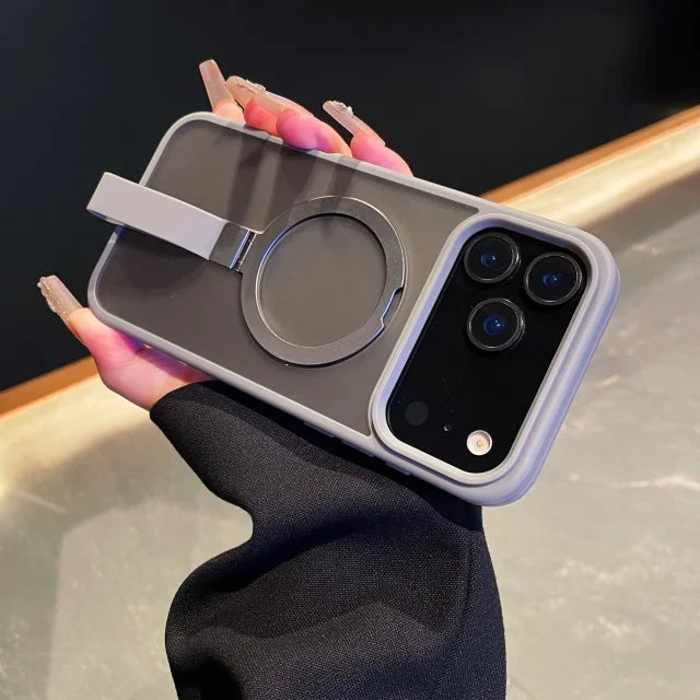 Luxury Magnetic MagSafe Phone Case with Stand & Lanyard
