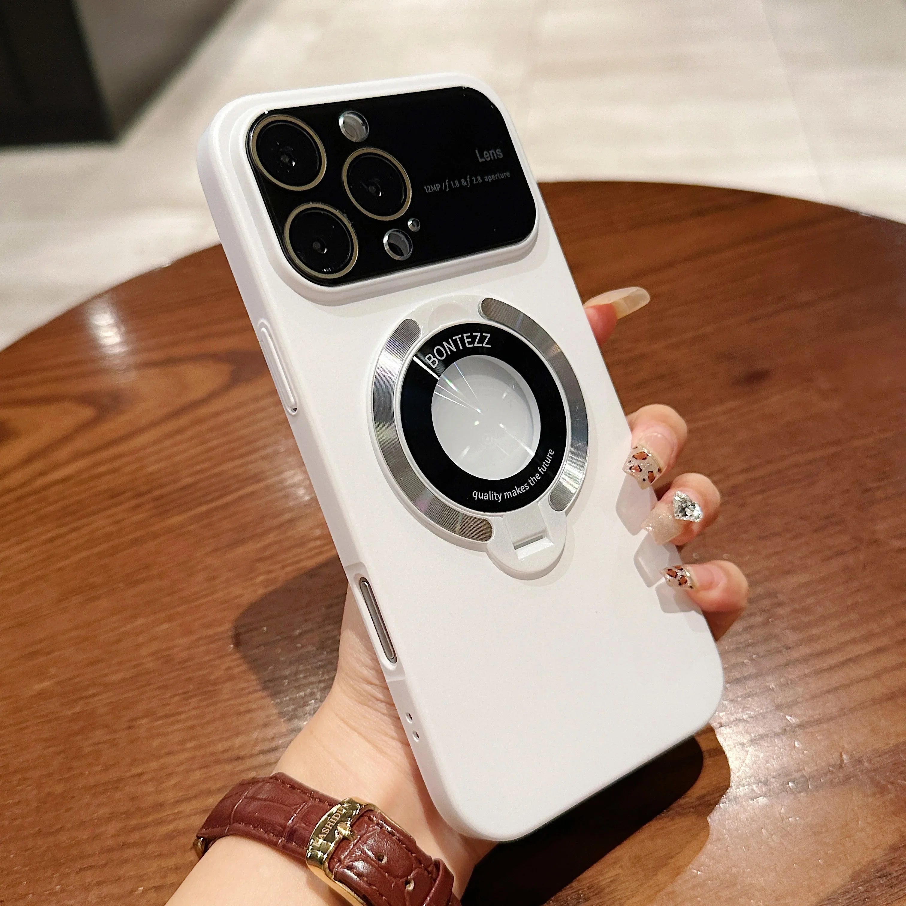 Luxury MagSafe Magnetic Hard PC Frame Stand Phone Case