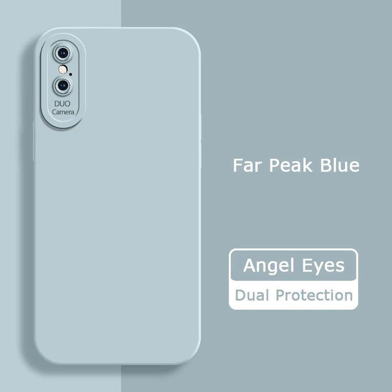 Angel Eyes Liquid Silicone Case for iPhone X XR XS Max