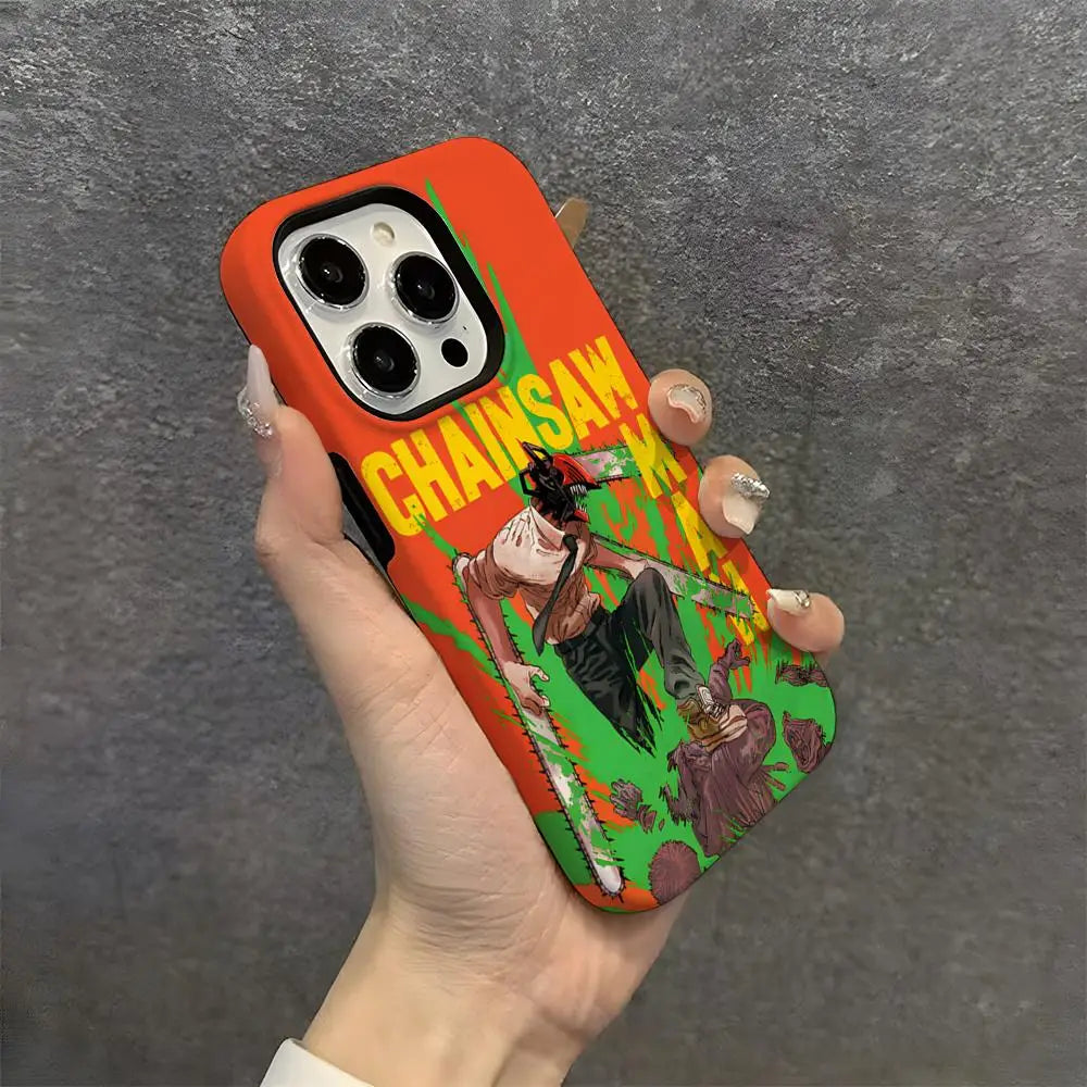 Power Chainsaw Man Anime iPhone HD Two-in-One Hard Cover