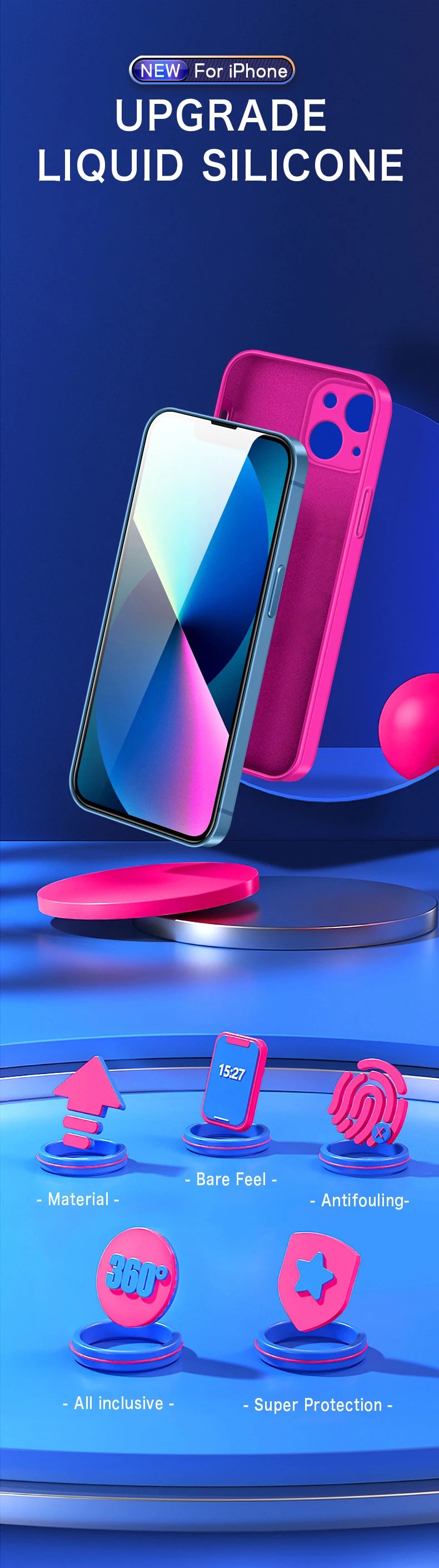 Official-Style Silicone Phone Case for iPhone