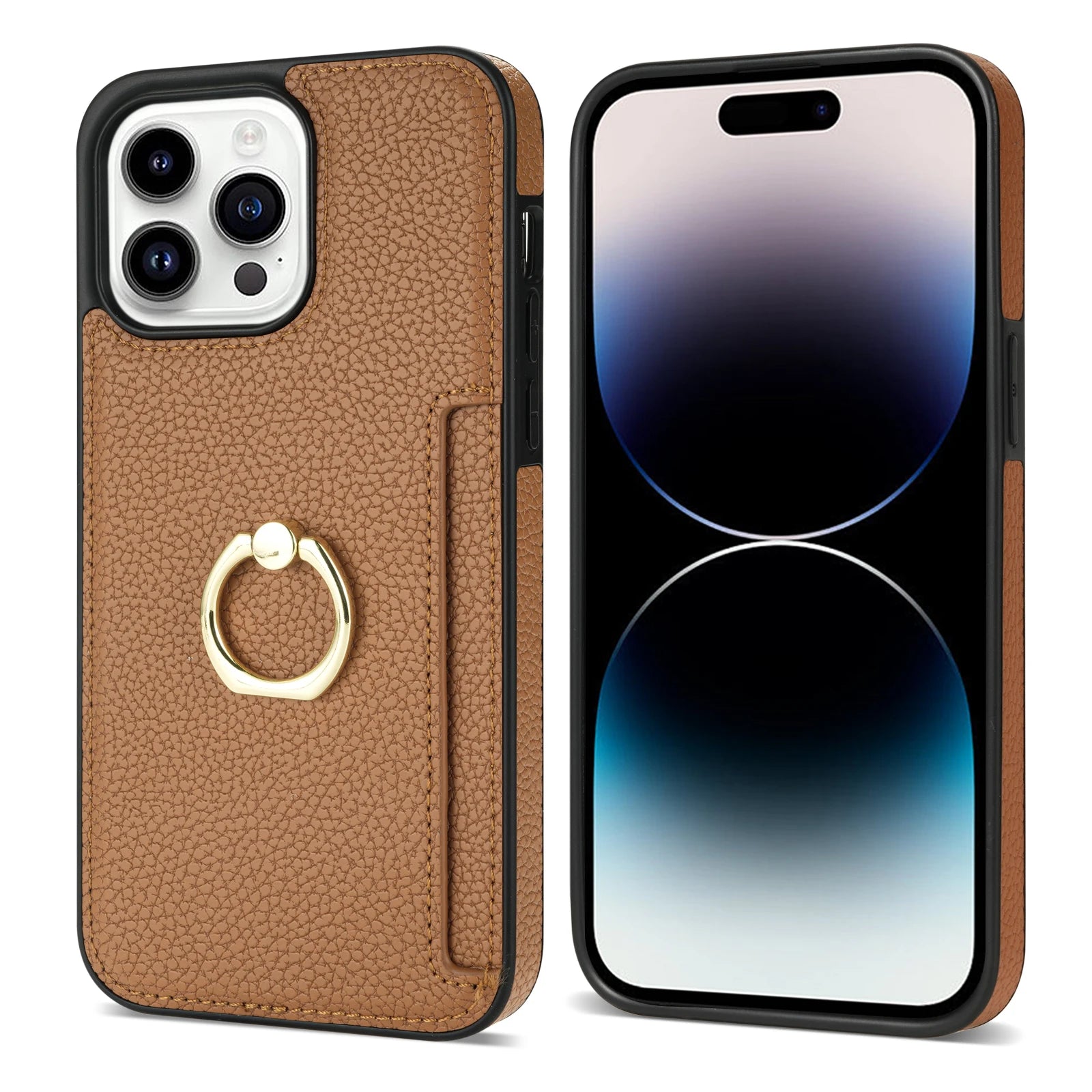 Ring Holder Card Solt Leather case