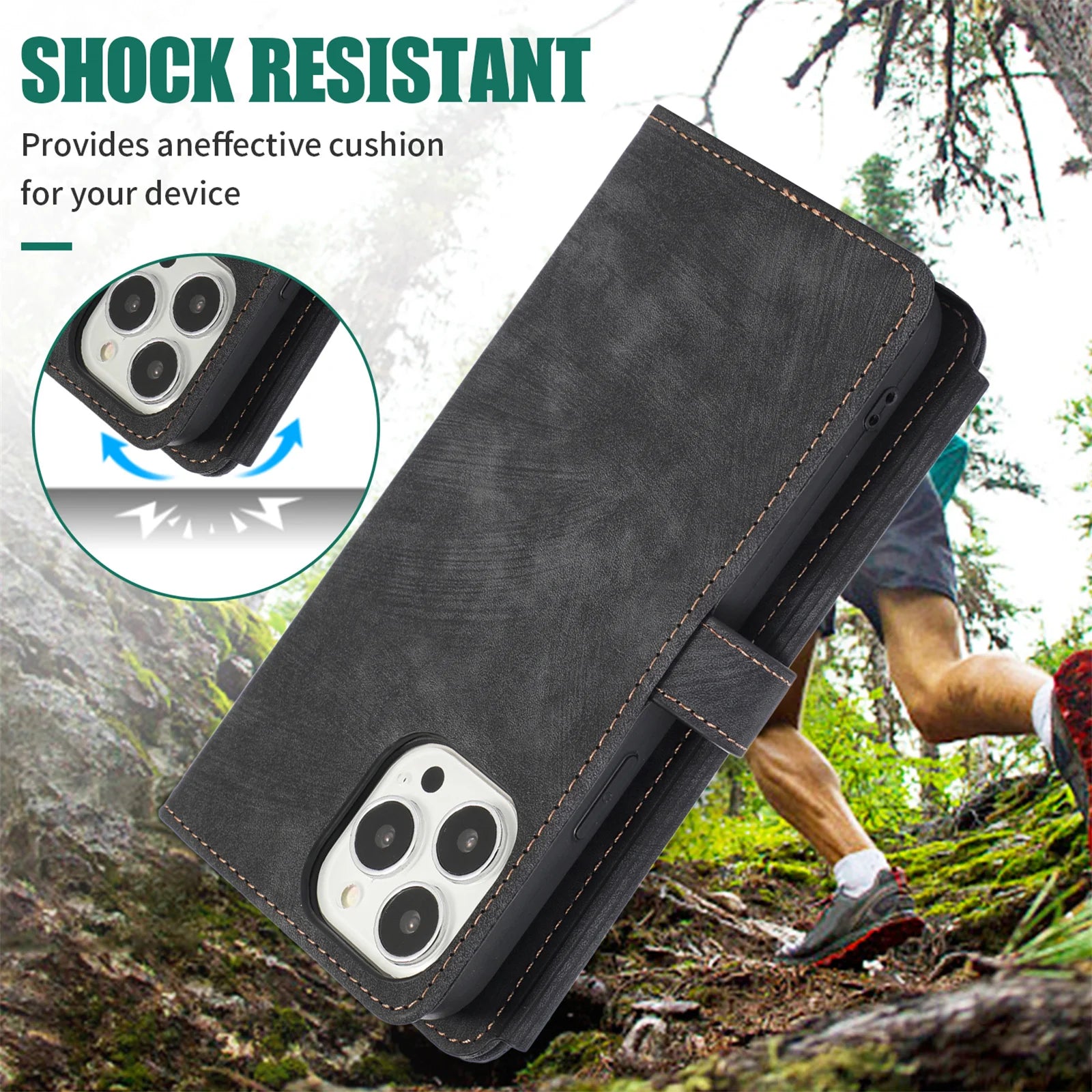 Crossbody ZipperWallet Case with Card Holder &amp; Lanyard