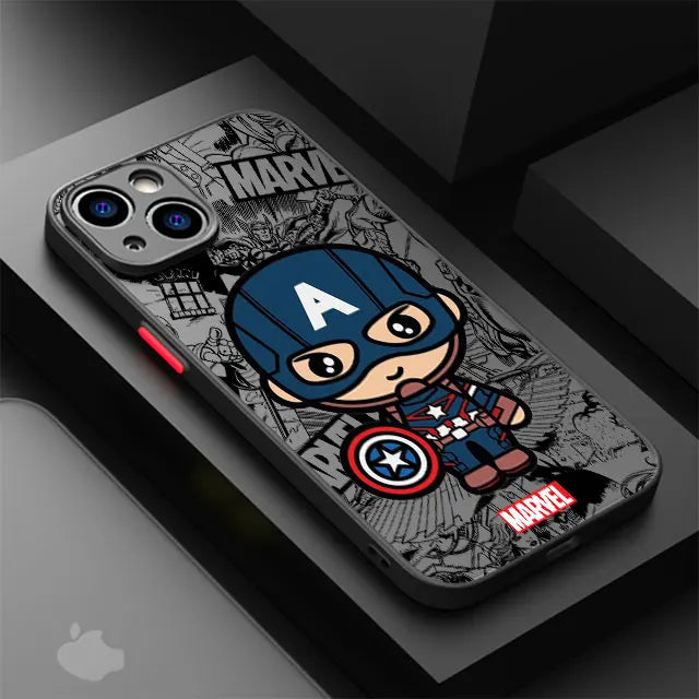 Cartoon Marvel Groot & Spider-Man Phone Case – Shockproof Armor Cover