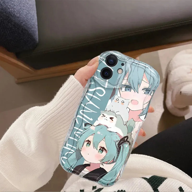 HOT Japanese Anime Hatsune Miku Cat Phone Case – Shockproof Y2K Cover