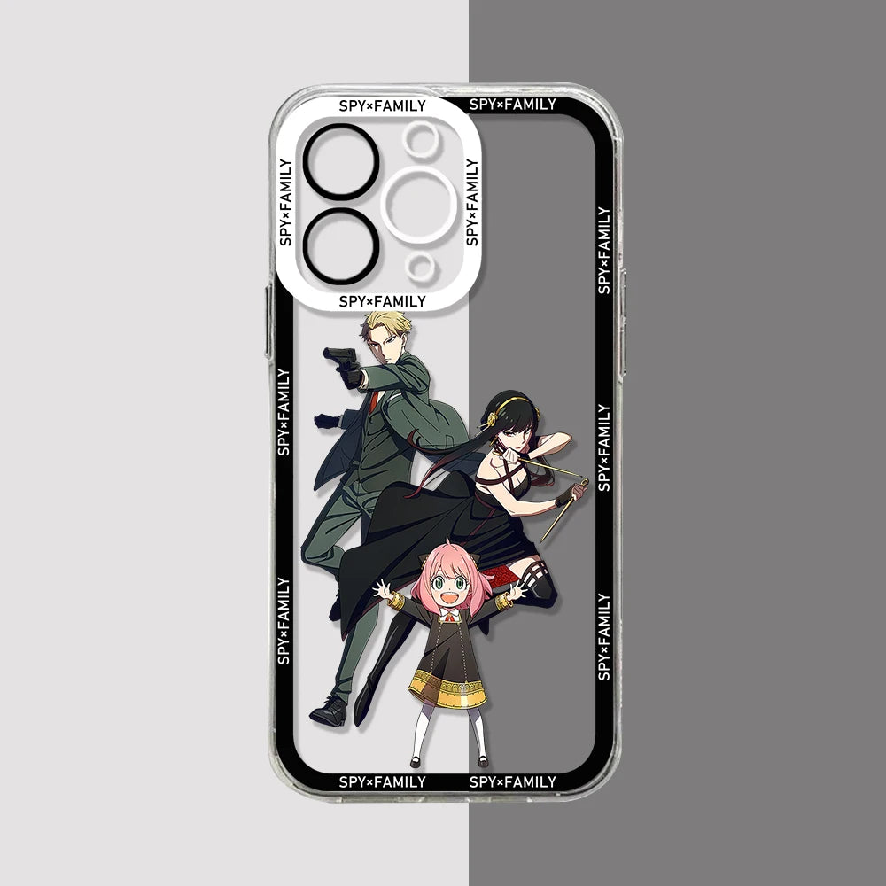 SPY x FAMILY Anime Kawaii Anya Phone Case – Transparent Soft Cover