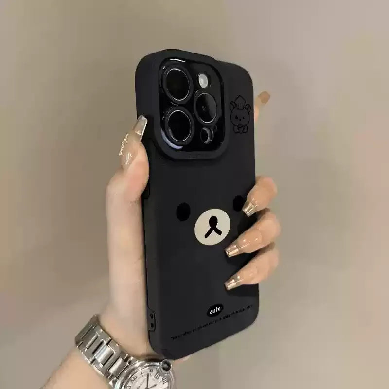 Rilakkuma Peripheral Suede Silicone Phone Case: