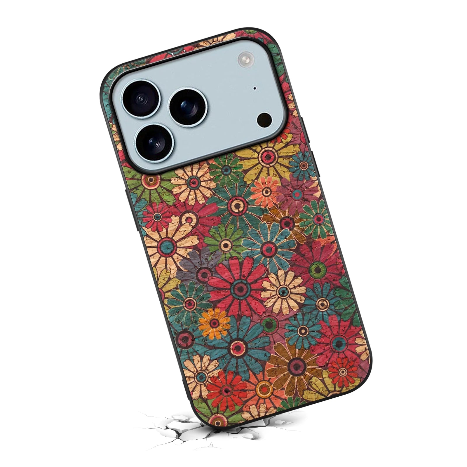 Fleur Vintage | Retro Floral Leather iPhone Case 11–17‑Pro/Max/Air