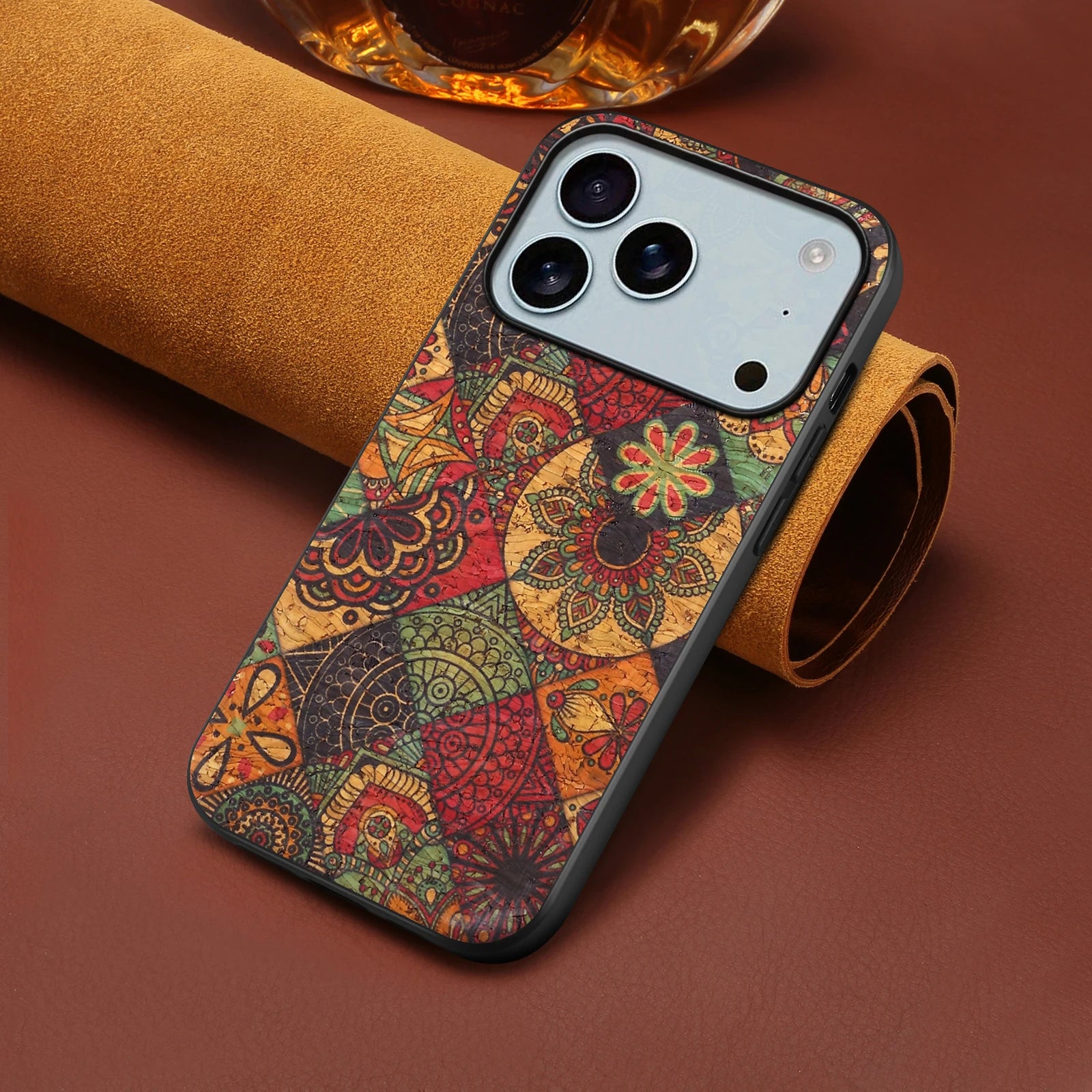 Fleur Vintage | Retro Floral Leather iPhone Case 11–17‑Pro/Max/Air