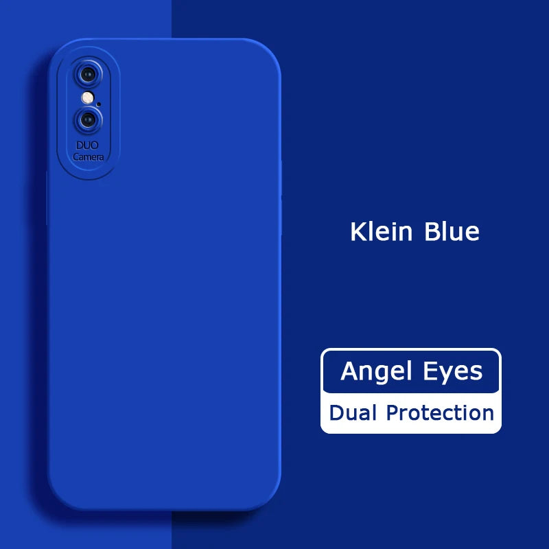 Angel Eyes Liquid Silicone Case for iPhone X XR XS Max