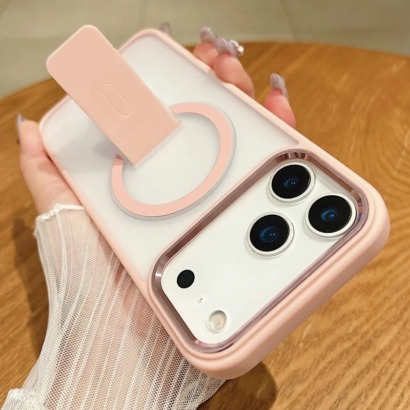 Halo Stand | Magnetic Rear-Bracket Case iPhone 11–17 Pro/Max/Ai