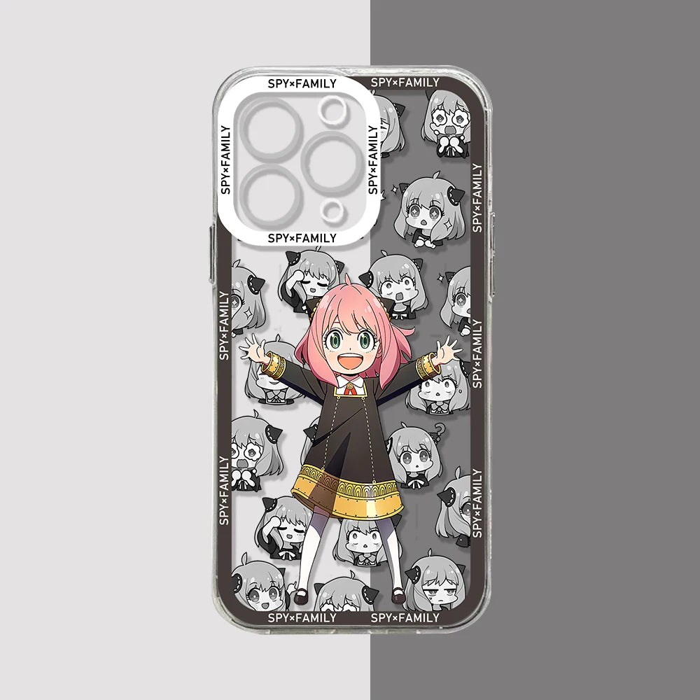 SPY x FAMILY Anime Kawaii Anya Phone Case – Transparent Soft Cover