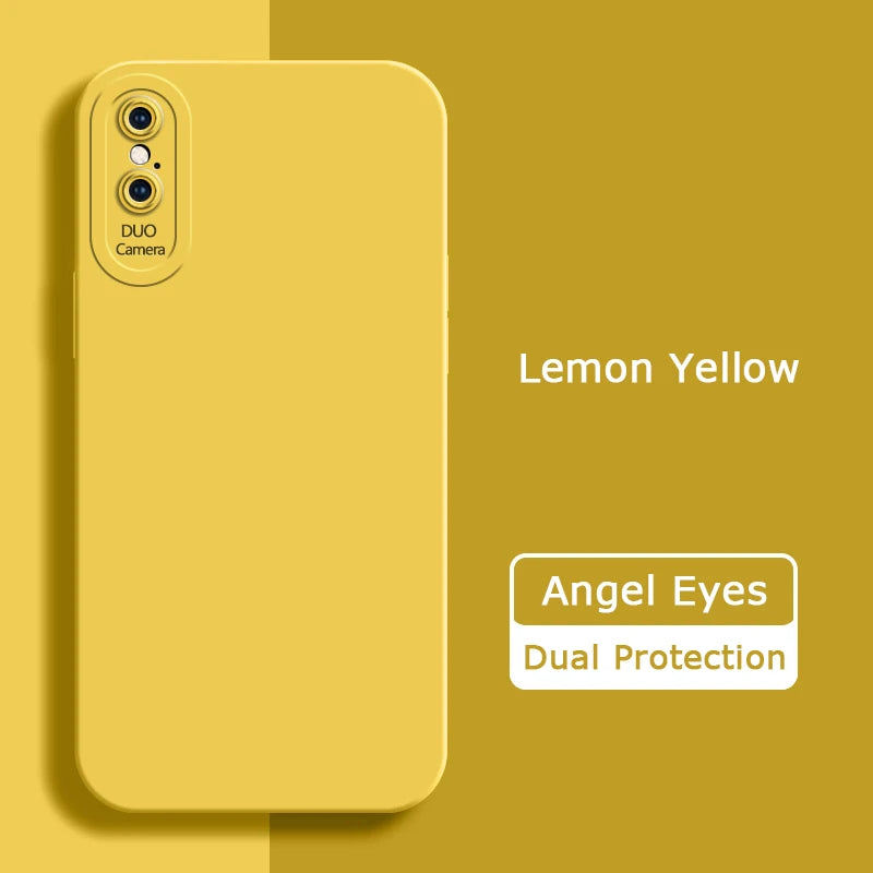 Angel Eyes Liquid Silicone Case for iPhone X XR XS Max