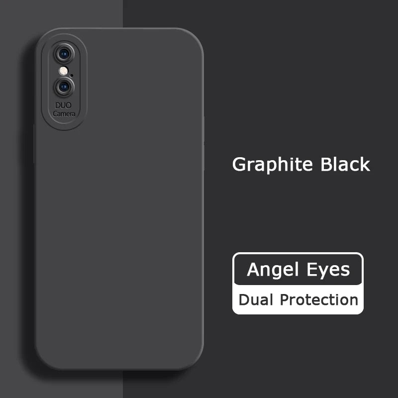 Angel Eyes Liquid Silicone Case for iPhone X XR XS Max