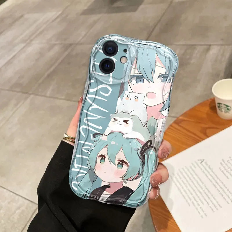 HOT Japanese Anime Lovely Hatsune Miku Cat iPhone Case