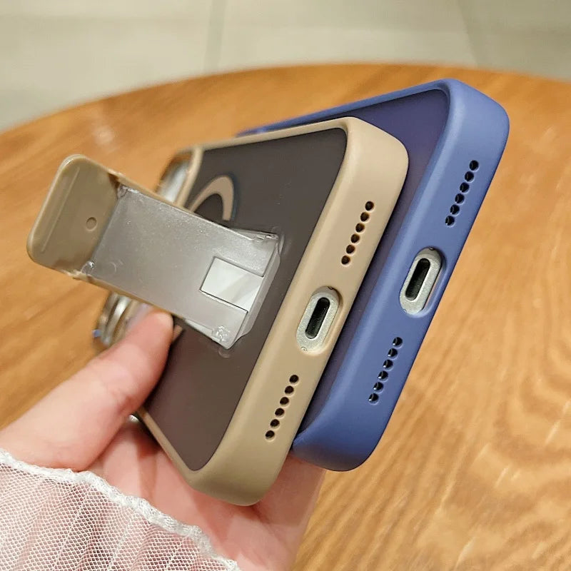 Halo Stand | Magnetic Rear-Bracket Case iPhone 11–17 Pro/Max/Ai