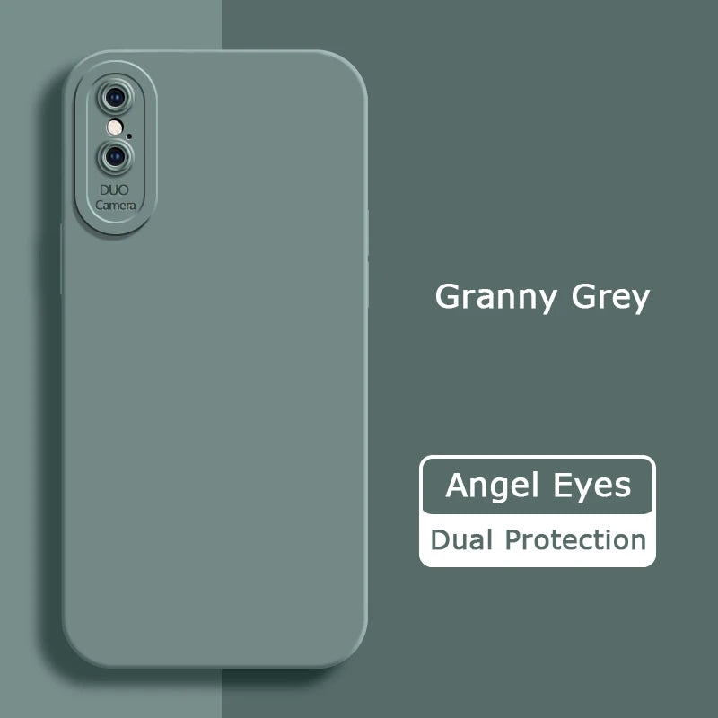 Angel Eyes Liquid Silicone Case for iPhone X XR XS Max