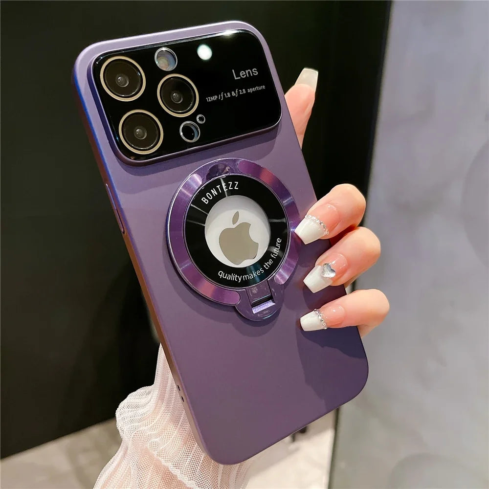Luxury MagSafe Magnetic Hard PC Frame Stand Phone Case