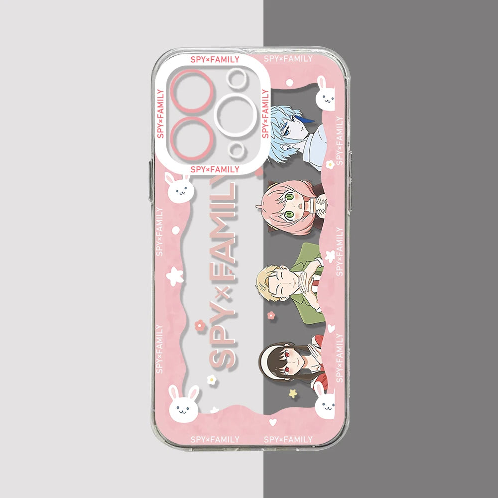 SPY x FAMILY Anime Kawaii Anya Phone Case – Transparent Soft Cover
