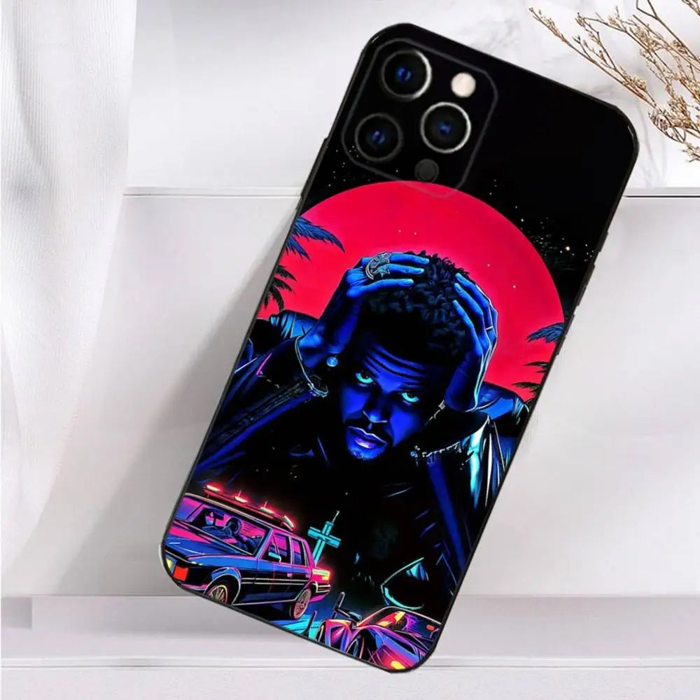 Soft Silicone Black Cover for iPhone 16 to 7 Series