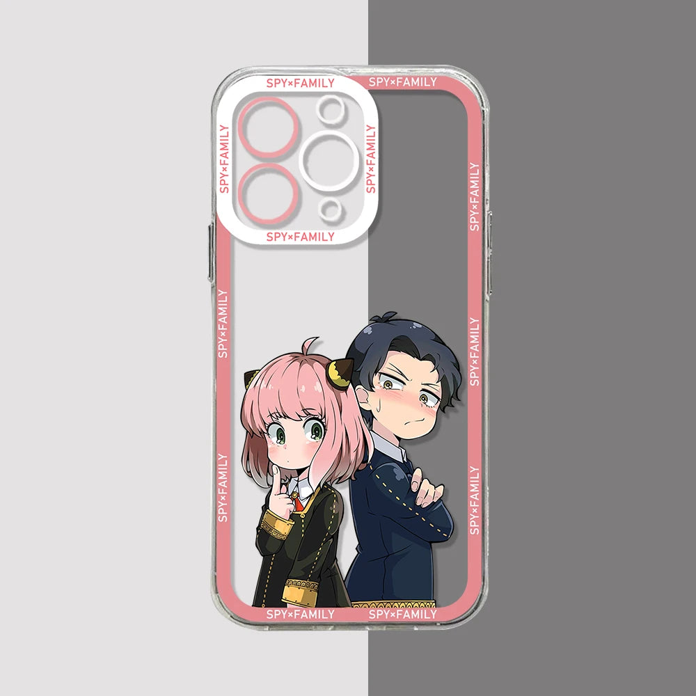 SPY x FAMILY Anime Kawaii Anya Phone Case – Transparent Soft Cover