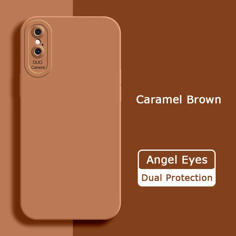 Angel Eyes Liquid Silicone Case for iPhone X XR XS Max