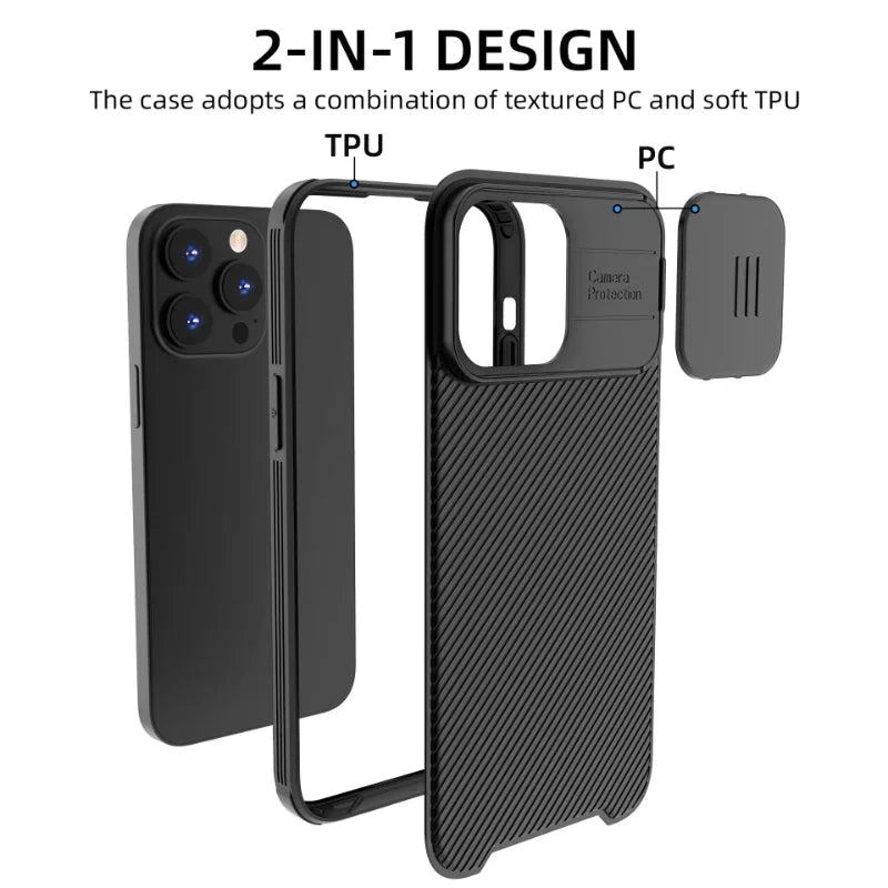 Magnetic Case For iPhone  Push window protection lens Cover