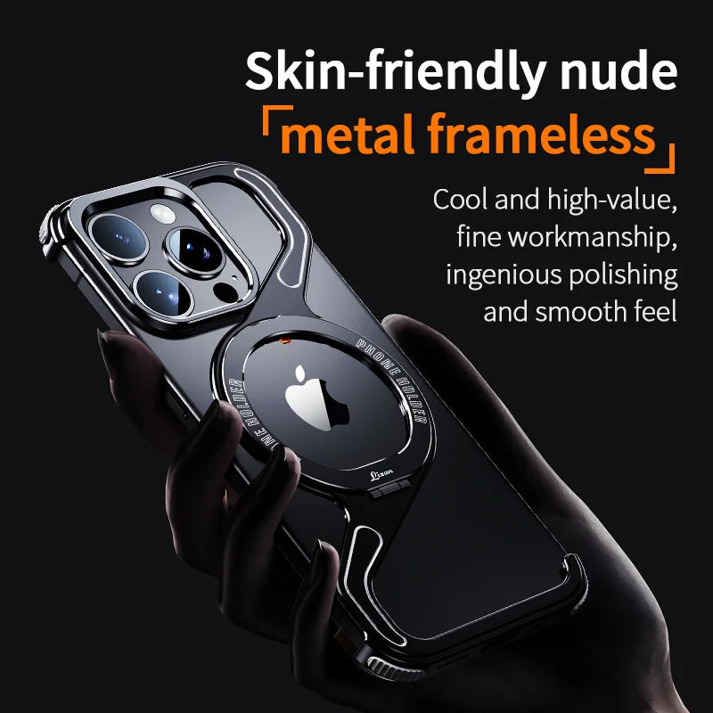 Magnetic Metal Snap-On Phone Case