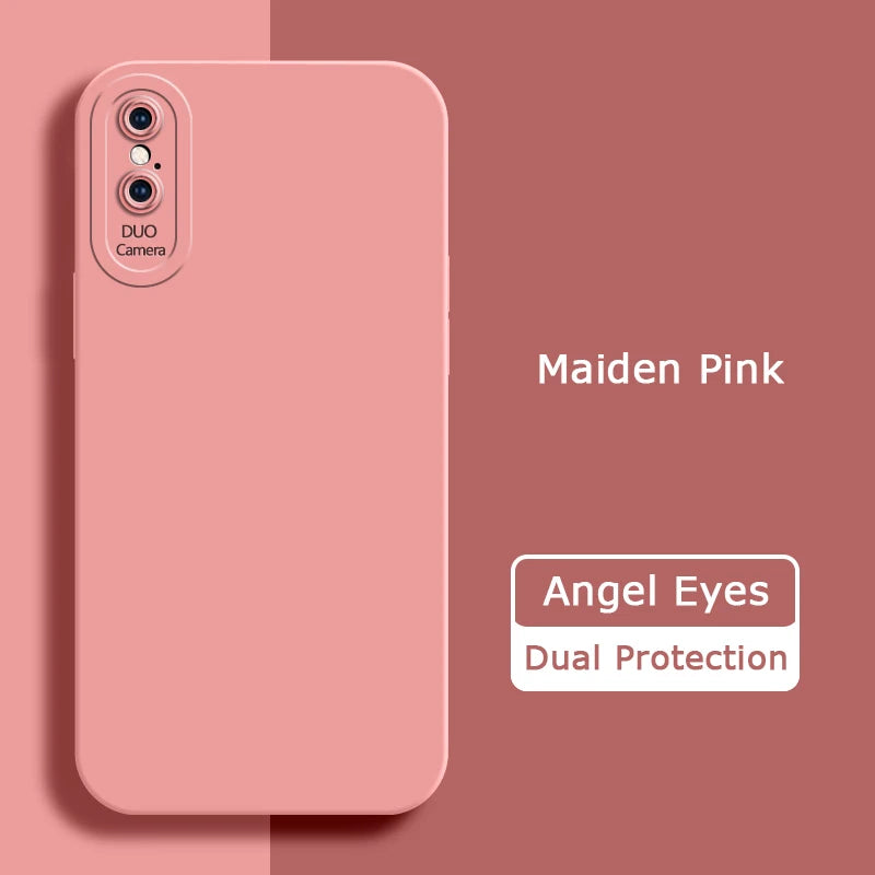 Angel Eyes Liquid Silicone Case for iPhone X XR XS Max