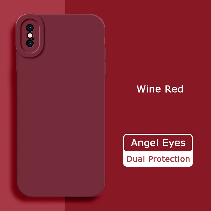 Angel Eyes Liquid Silicone Case for iPhone X XR XS Max