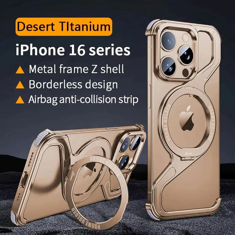 Magnetic Metal Snap-On Phone Case