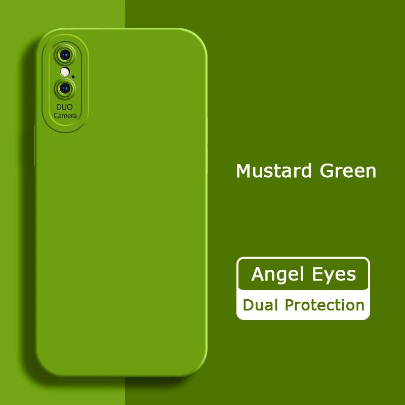 Angel Eyes Liquid Silicone Case for iPhone X XR XS Max