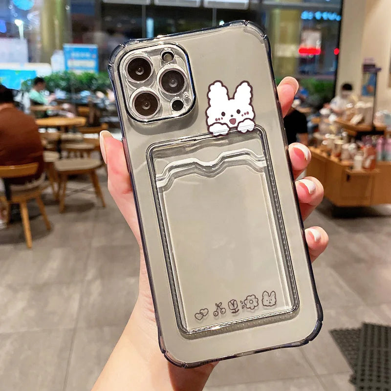 Card Holder Wallet Soft Silicone Phone Case