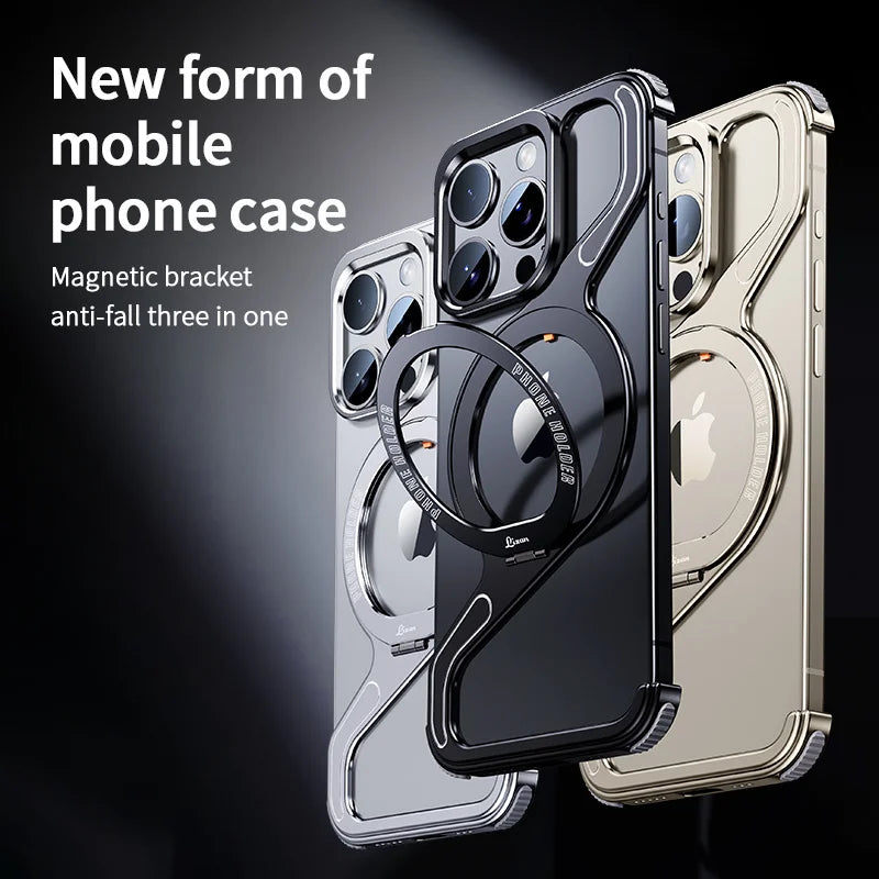 Magnetic Metal Snap-On Phone Case