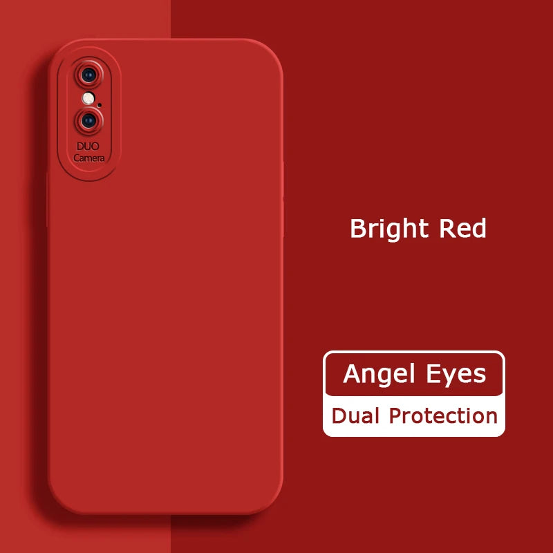 Angel Eyes Liquid Silicone Case for iPhone X XR XS Max