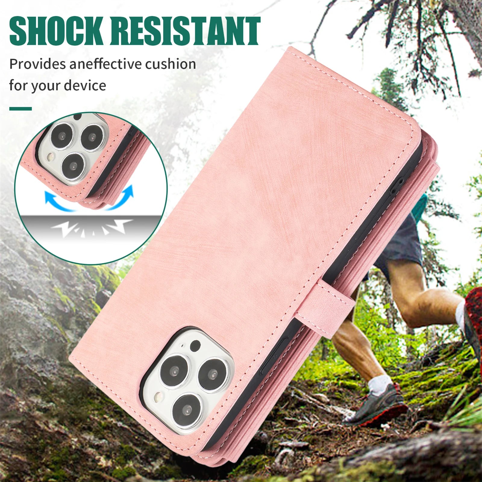 Crossbody ZipperWallet Case with Card Holder &amp; Lanyard