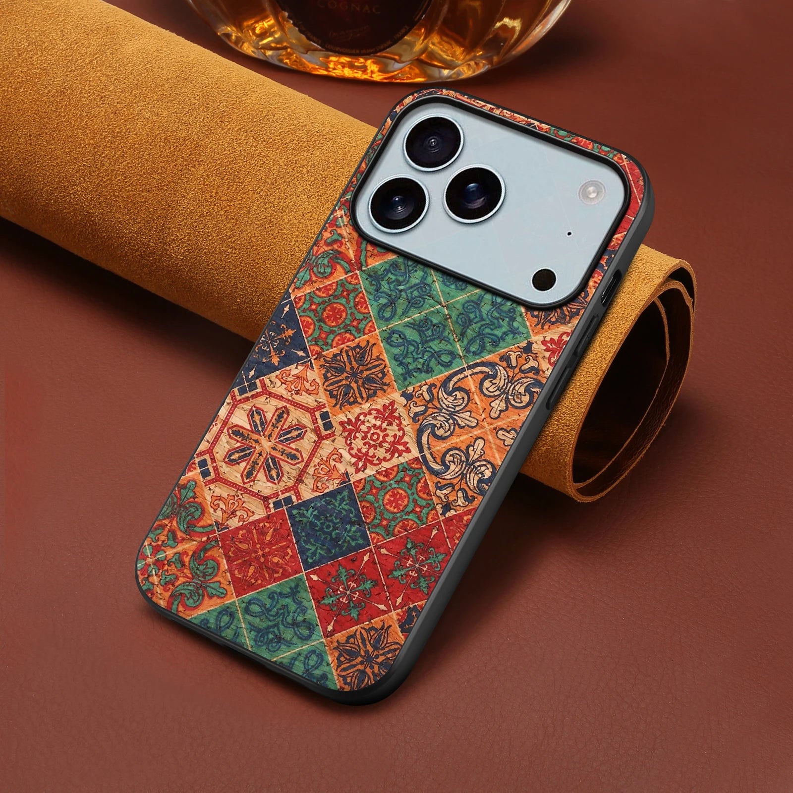 Fleur Vintage | Retro Floral Leather iPhone Case 11–17‑Pro/Max/Air