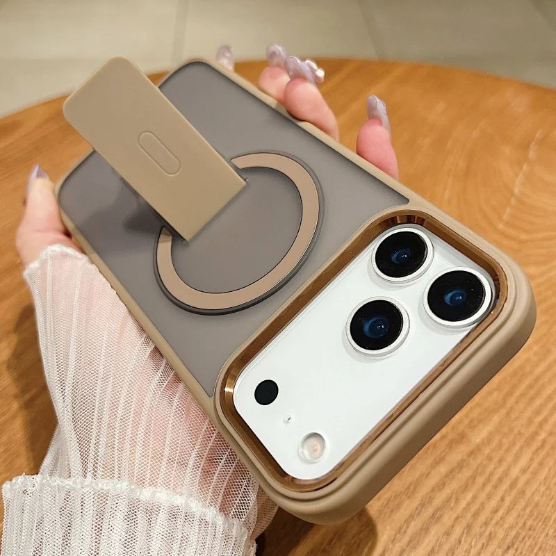 Halo Stand | Magnetic Rear-Bracket Case iPhone 11–17 Pro/Max/Ai